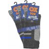 ACTIVE športové bavlněné froté ponožky OXSOX Tm. sivá 47-50 2 páry