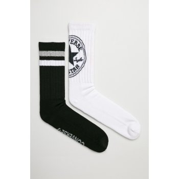 Converse ponožky Fashion Crew 360 Chuck Patch 2 Pack E556A/White/Black