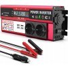 AUTOMOBILOVÝ MENIČ NAPÄTIA S LCD DISPLEJOM 12V 230V 1000W 2000W + 4x USB