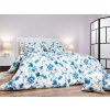 DADKA VRACOV Dadka Povlečení flanel Kvítí modré na bílém 140x200, 70x90 cm
