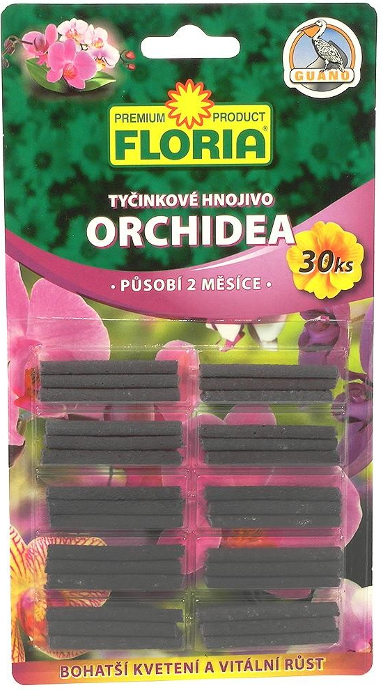 FLORIA TYČINKOVÉ HNOJIVO NA ORCHIDEE S GUANOM 30ks 36g