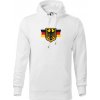 Nemecká orlica a vlajka - Mikina pánska Cape s kapucňou - 4XL ( Biela )