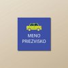 Nažehľovacie menovky na oblečenie (Kopírovat) - 3ks, Štvorec 2,3 × 2,3 cm, Zelené auto, Modrá