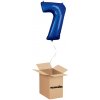 HeliumKing Balónový box - Narodeninové číslo 7 modré 86 cm