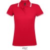 SOL's Collection Polokošile Pasadena Women, krátký rukáv, dámská COT25057894105-red/white 2XL Červená/bílá