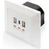 DIGITUS Nabíjecí zásuvka na zeď pro smartphony/tablety s 2 x USB A, 1 x USB Type-C ™, 3100 mA, UP DA-70618 Digitus