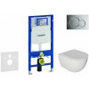 Geberit SET Duofix+závesné WC Oudee so sedátkom Slim SC,tlačítko Sigma 01 Chróm lesklý SANI11CA1120