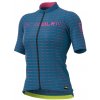 ALÉ Cycling letný cyklistický dres GRAPHICS PRR GREEN ROAD LADY dámsky modrý/ružový XS