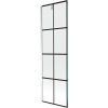 Mexen Next, vaňová zástena 1-krídlová 60 x 150 cm, fixné krídlo, 6 mm číre sklo s čiernym vzorom, chrómový profil, 895-060-000-00-77-01