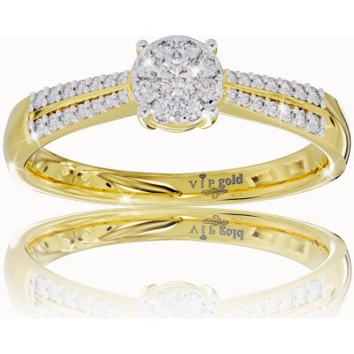 VIPgold Zásnubný prsteň s briliantmi v žltom zlate R330 59120z