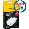 INTENSO W65AC GaN, 3x USBAC, Nabíjačka, 65W, biela