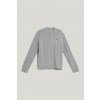 Gant Cotton Cable Half Zip Grey Melange