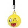 Prívesok na kľúče rolnička tučniak, panda, smajlík, myš, opica žltá 1ks