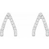 Eppi Strieborné náušnice s lab-grown diamantmi Wishbone E44308
