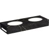 Kompaktná doska pod umývadlo s dvoma umývadlami Intedoor TRENTA Compact čierna 120 cm až 160 cm x 50 cm S výrezom