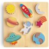 Mushie Drevené puzzle mushie - space