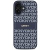DKNY PU Leather Repeat Pattern Tonal Stripe Zadní Kryt pro iPhone 16 Blue DKHCP16SPRTHSLB (DKHCP16SPRTHSLB)