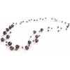 JwL Luxury Pearls Náhrdelník z levitujúich tmavých pravých perál JL0325
