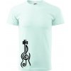 Husľový kľúč gitara - Klasické pánske tričko vyššej gramáže - XL ( Frost )