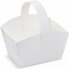 WIMEX s.r.o. Svadobné košíčky (PAP) s uškom biely 10 x 8 x 6 cm [50 ks]