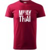 Nápis Muay Thai - Klasické pánske tričko vyššej gramáže - 3XL ( Marlboro červená )