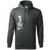 Husľový kľúč gitara - Mikina pánska Cape s kapucňou - M ( Tmavá bridlica (sivá so zeleným nádychom) )