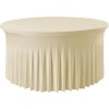 TENTino Elastický obrus SKIRTING na okrúhly stôl 122 cm Farba obrusu: ŠAMPAŇ / CHAMPAGNE