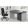 NABYTOK-DIZAJNOVY.SK - ZE 1.2 07 - Zostava kancelárskeho nábytku Komfort 1.2, gaštan / sivá
