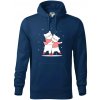 Mačky vo svetri - Mikina pánska Cape s kapucňou - 3XL ( Polnočná modrá )