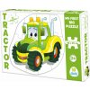 DOHÁNY Podlahové obrysové puzzle Traktor 12 dielikov