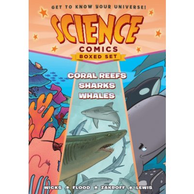 Science Comics Boxed Set: Coral Reefs, Sharks, and Whales