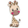 3D penová dekorácia na stenu žirafa SRP-020, rozmer 16,5 x 23 cm, IMPOL TRADE