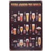 Ceduľa Beers Around The World 30cm x 20cm Plechová tabuľa