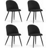Stolička BELLO - čierny zamat / čierne nohy x 4 9401 71 00 00