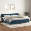 Box spring postel s matrací tmavě modrá 200x200 cm samet Modrá 3131103
