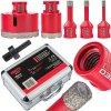 Sada diamantových koruniek, závit M14, rozmery 6,8,10,35,68 mm, RED TECHNIK