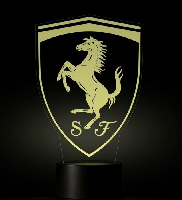 Beling Detská lampa, Ferrari logo, 7 farebná QS208