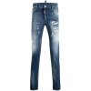 DSQUARED2 Distressed Blue rifle Veľkosť: XXL