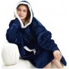 VERK Deka s rukávmi a kapucňou Huggle Hoodie - blue