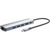 MANHATTAN Dokovací stanice USB-C 6v1, HDMI, USB-C PD 100W, 3xUSB-A 3.0, RJ45 (153959)