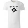 Kapitán kormidlo - Tričko z organickej bavlny - L ( Biela )