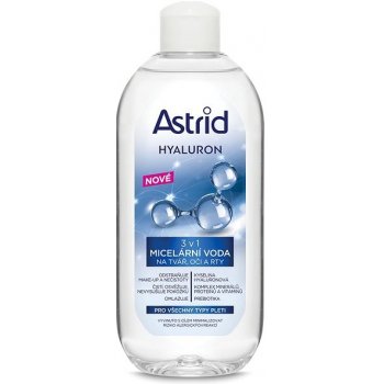 Astrid Hyaluron 3v1 micelární voda na tvář oči a rty s kyselinou hyaluronovou 400 ml