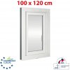 OKNA-HNED.SK Plastové okno 100 x 120 cm (1000 x 1200 mm) biele otváravé aj sklopné pravé
