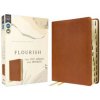 Flourish: The NIV Bible for Women, Leathersoft, Brown, Thumb Indexed, Comfort Print (Kniha)