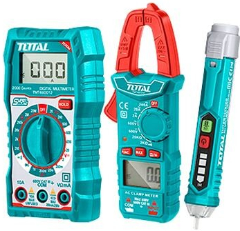 TOTAL súprava DIGI multimeter, kliešťový multimeter, skúšačka AC napätia 12-1000V, TMT43028