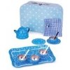 Bigjigs Toys Modrý bodkovaný čajový set