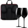 diVinto Velké černé sklenice na víno 750 ml. a pouzdro na víno