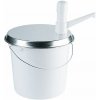CONTACTO Dávkovač na omáčky z polypropylénu s vekom a pumpičkou, 10 l, priemer 250 mm | CONTACTO, 1315/010