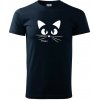 Mačka mňau - Klasické pánske tričko vyššej gramáže - 4XL ( Tmavomodrá (veľmi tmavá - skoro čierna) )