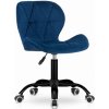 TRENDIE Zamatové otočné kreslo California modré